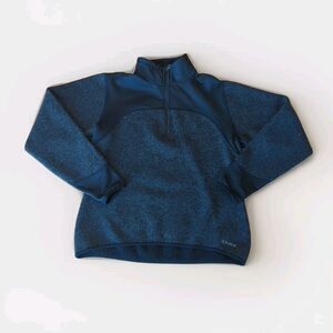 Eastern Mountain Sports EMS Sweater Woman Medium Gray Wool Blend Quarter Zip